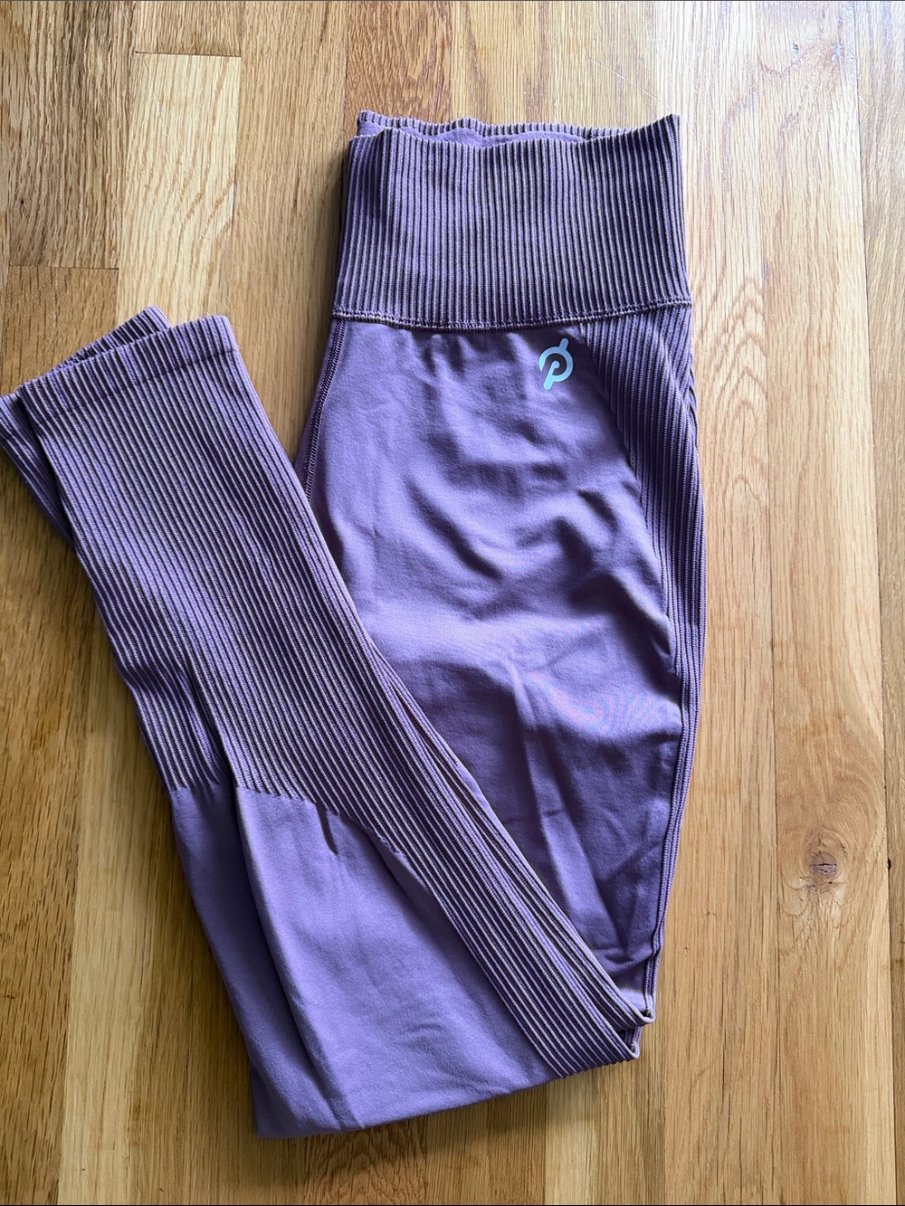 Peloton Mauve Ribbed High-Waist Leggings